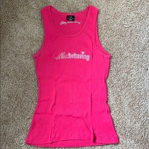 Women’s pink Victoria’s Secret Missbehaving tank